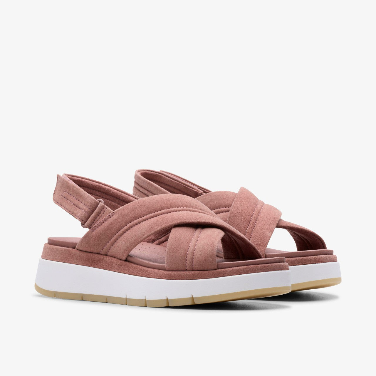 Tuscan Cross Mauve Suede Clarks Women