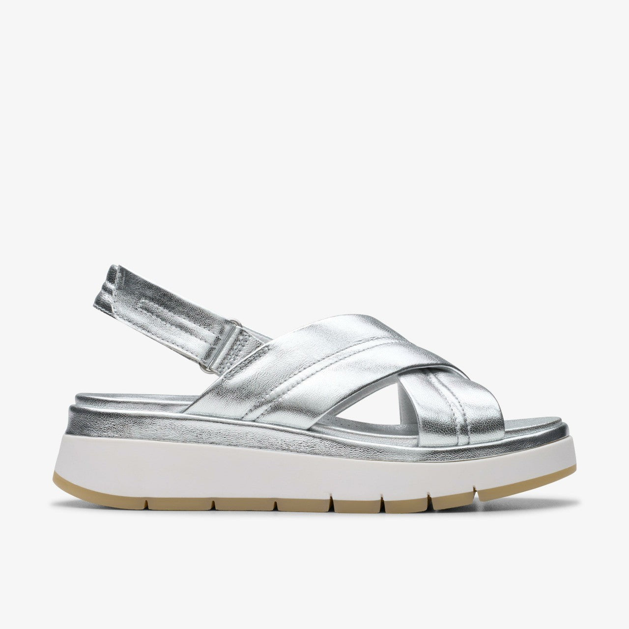 Tuscan Cross Silver Leather Clarks Women