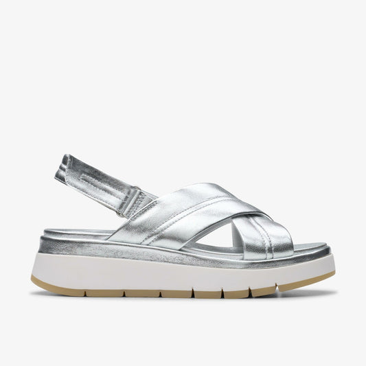 Tuscan Cross Silver Leather Clarks Women
