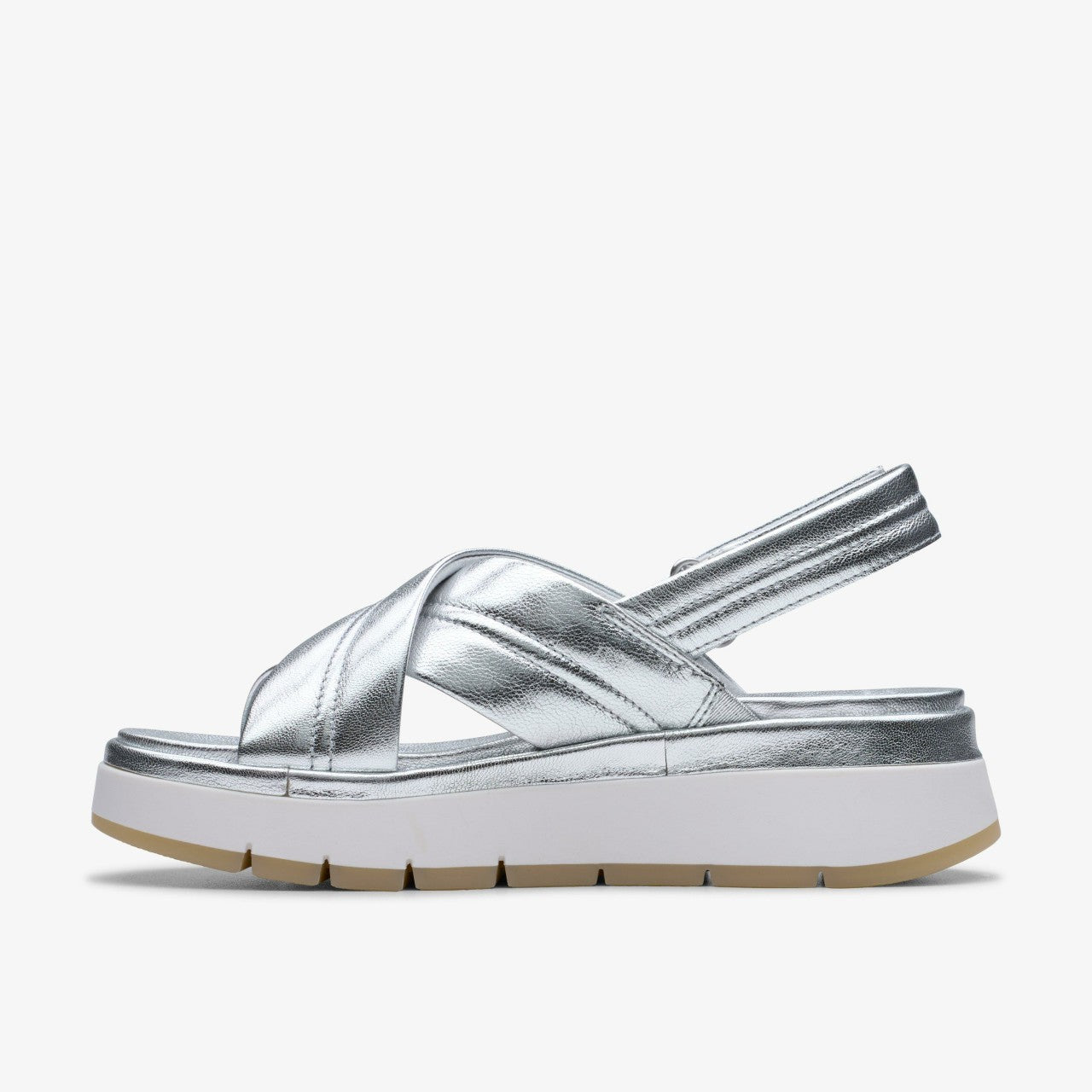 Tuscan Cross Silver Leather Clarks Women