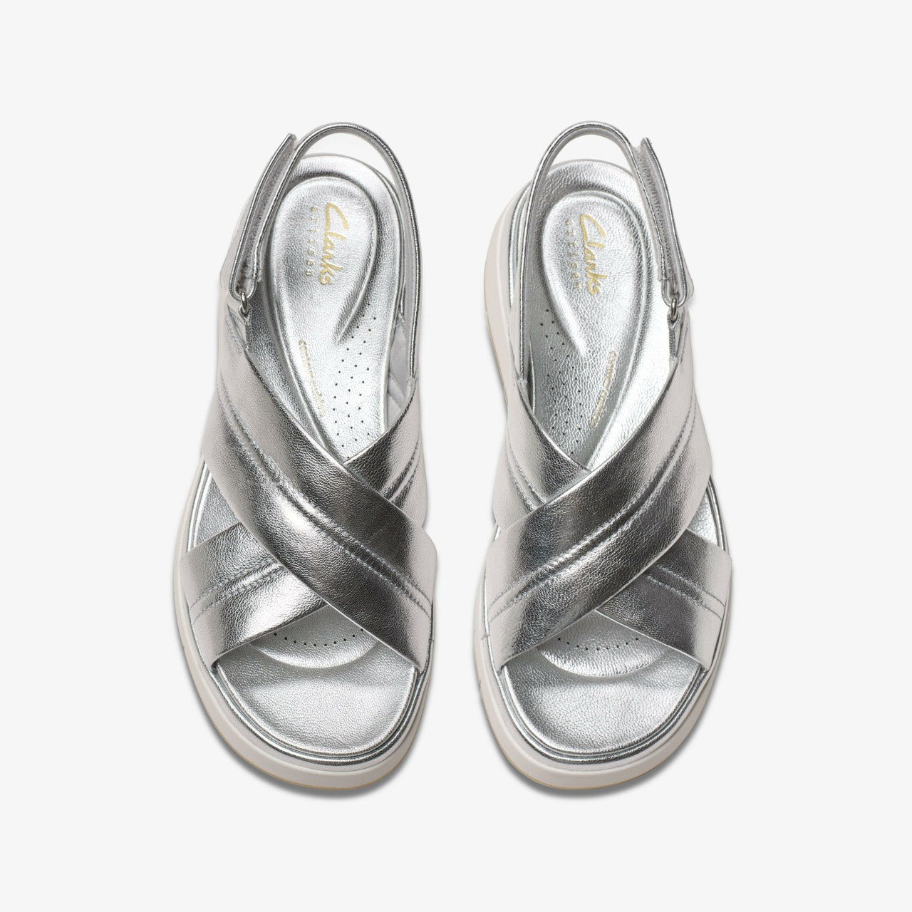 Tuscan Cross Silver Leather Clarks Women