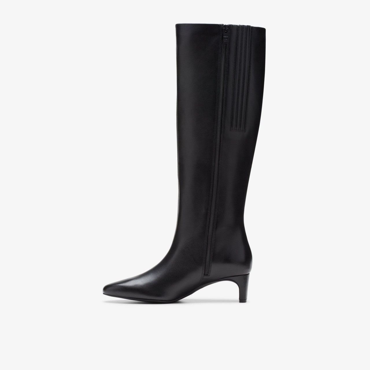 Edina Tall Black Leather Clarks Women