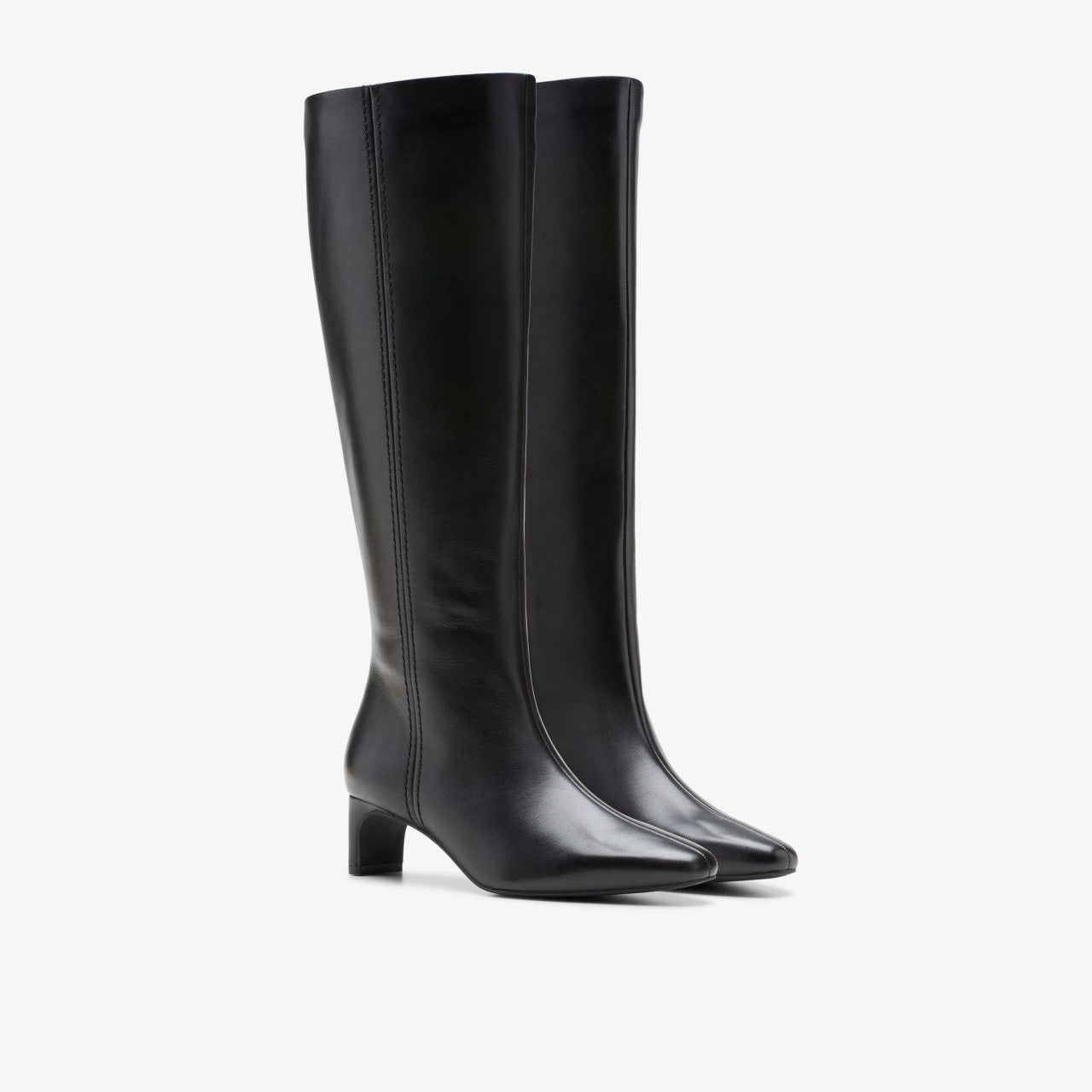 Edina Tall Black Leather Clarks Women