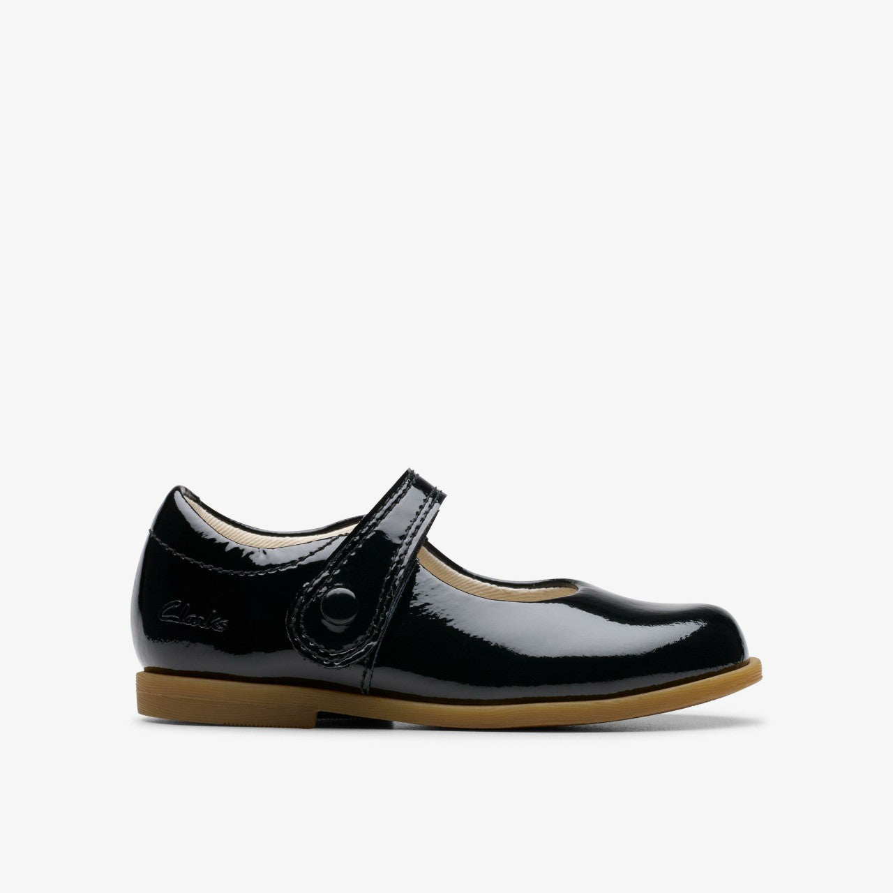 Drew Tap Toddler Black Patent Clarks Kids