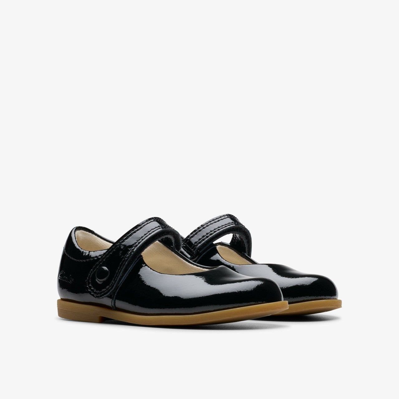 Drew Tap Toddler Black Patent Clarks Kids