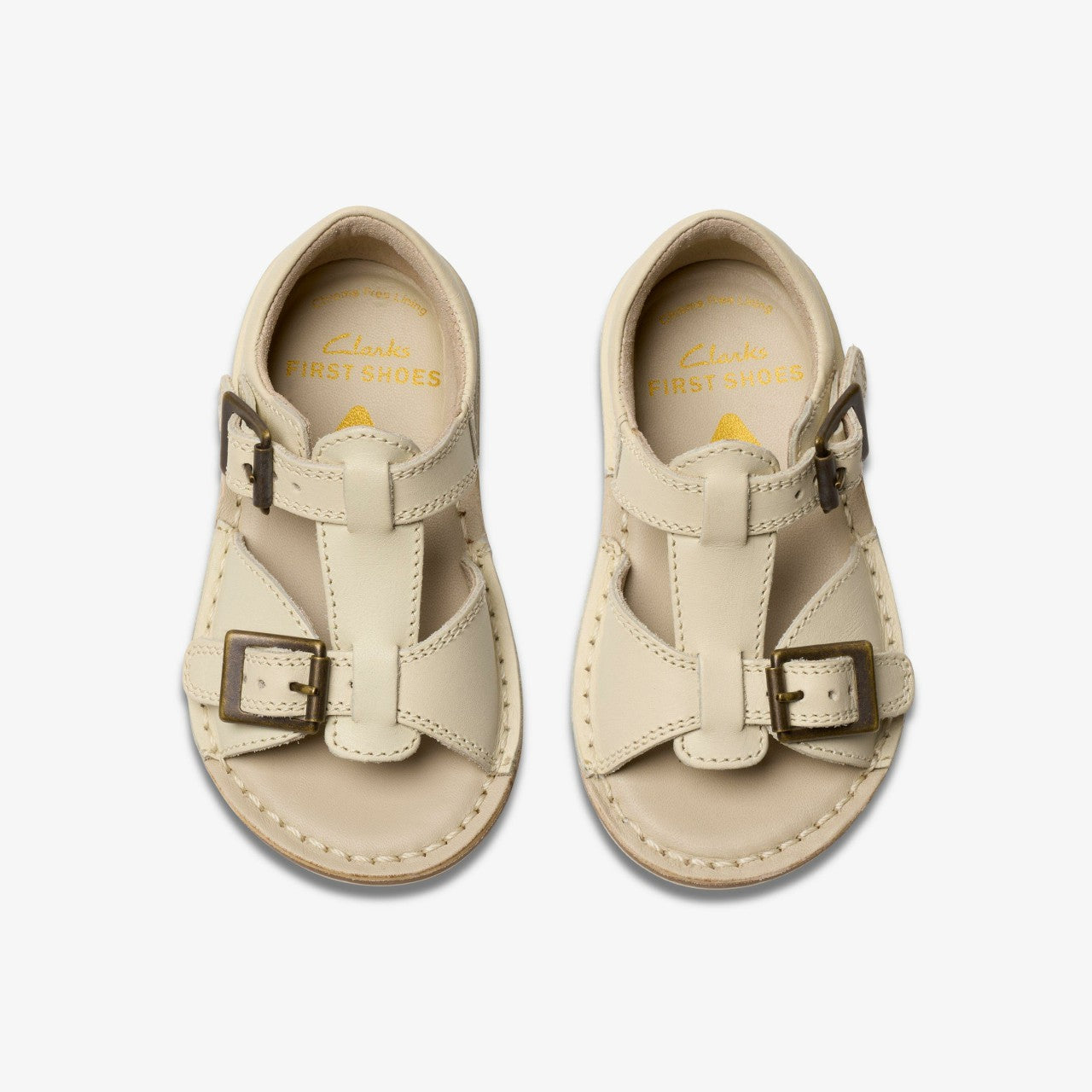 Playsun RF Toddler Off White Leather Clarks Kids