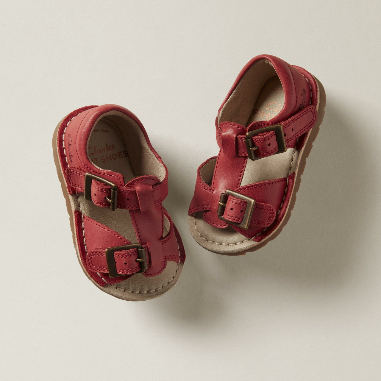 Playsun Toddler Red Leather Clarks Kids