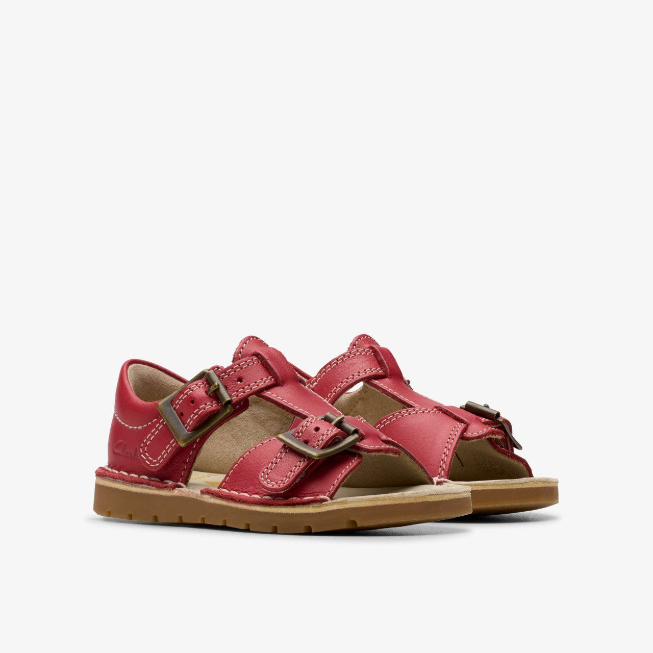 Playsun Toddler Red Leather Clarks Kids
