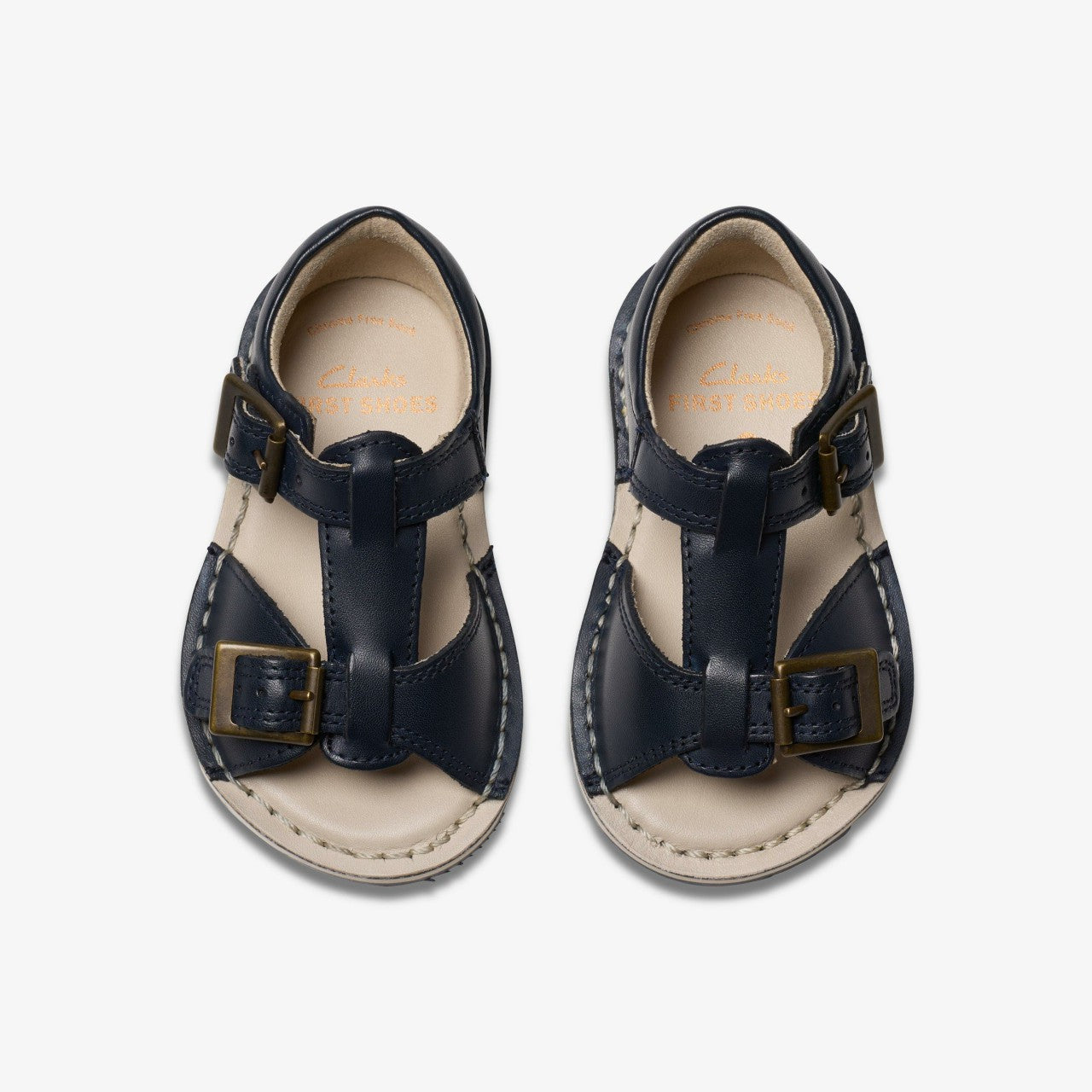Playsun Toddler Navy Leather Clarks Babies|Kids