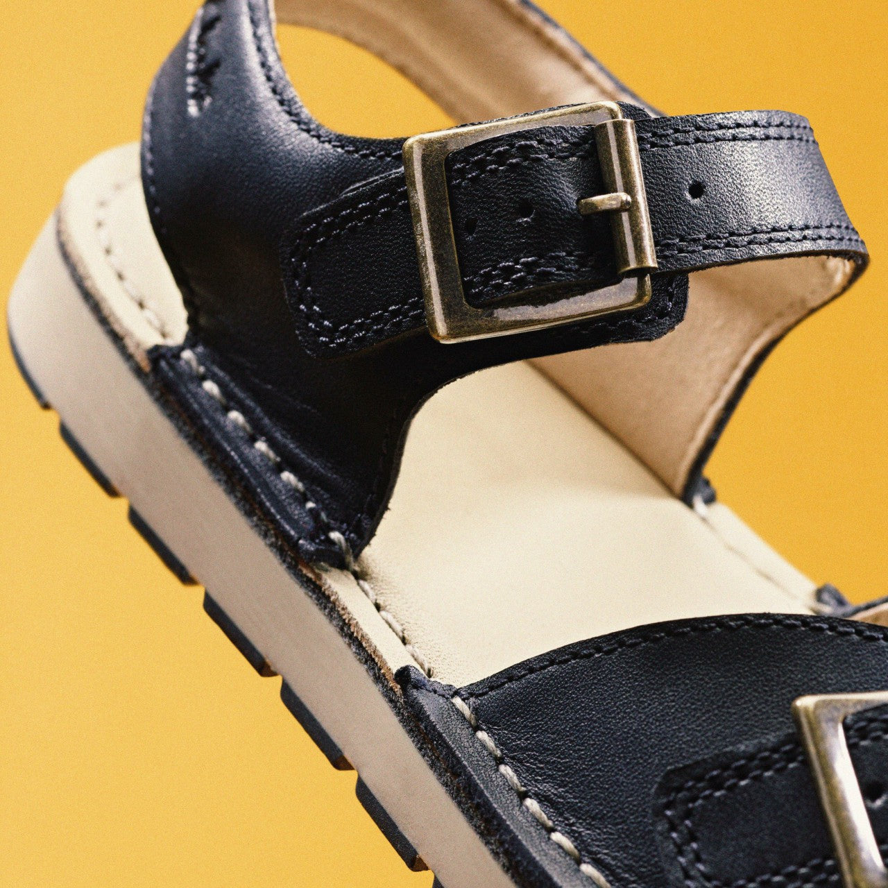 Playsun Kid Navy Leather Clarks Kids