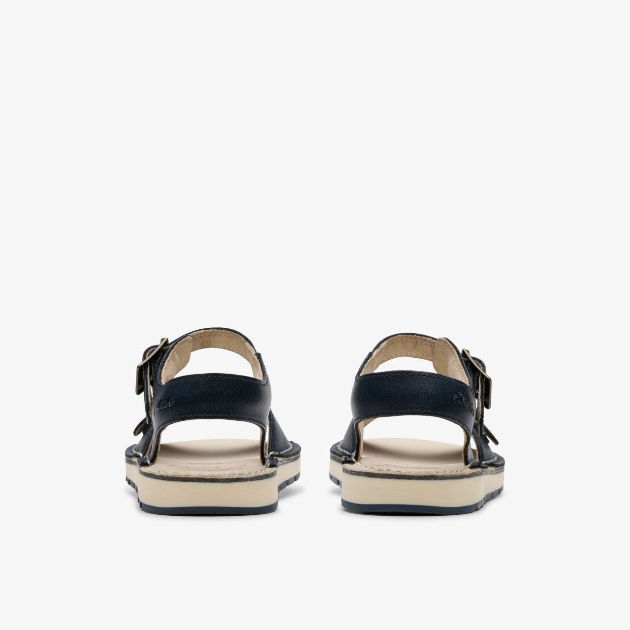 Playsun Kid Navy Leather Clarks Kids