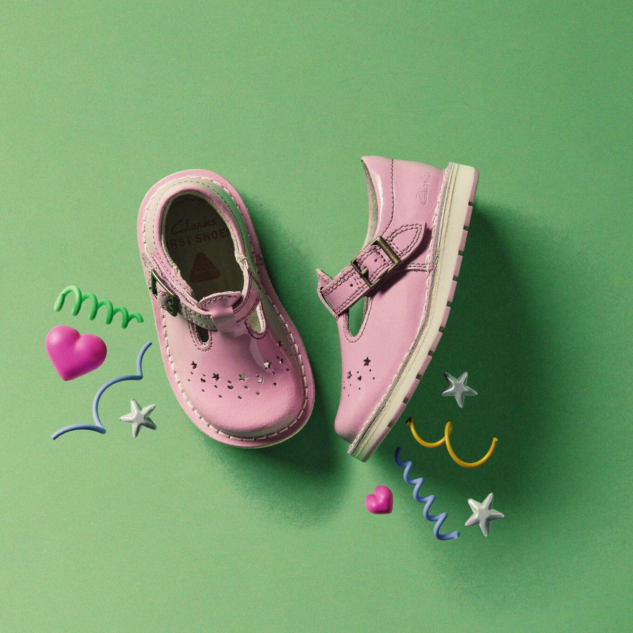 Joyful Skip Toddler Pink Patent Clarks Kids