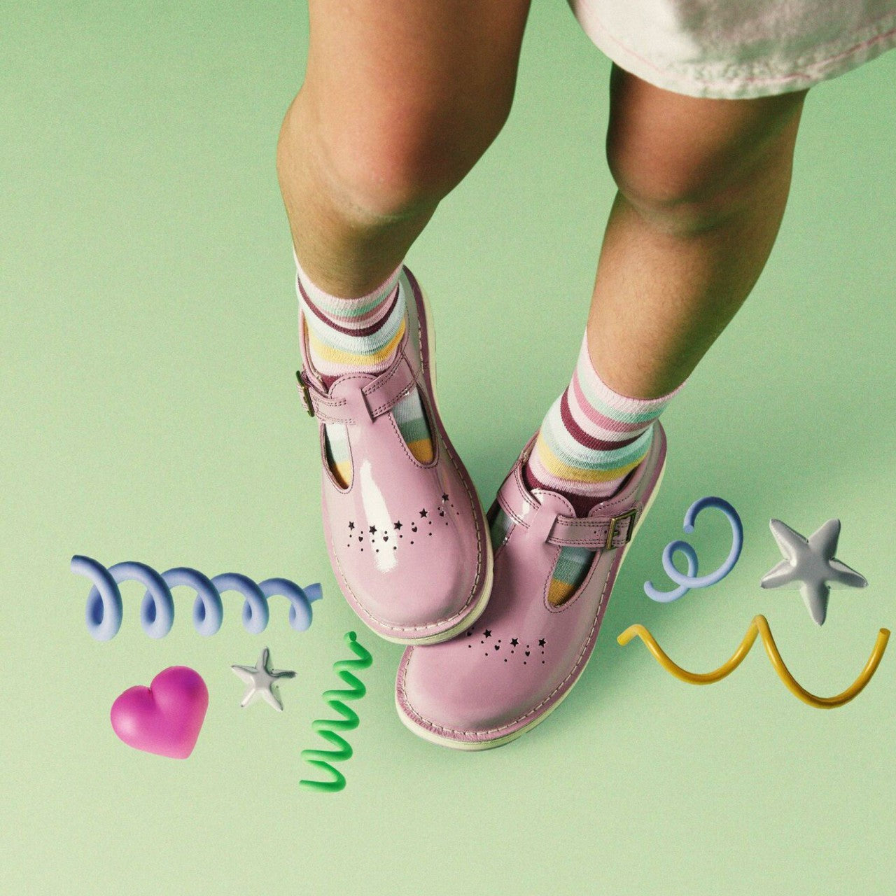 Joyful Skip Kid Pink Patent Clarks Kids