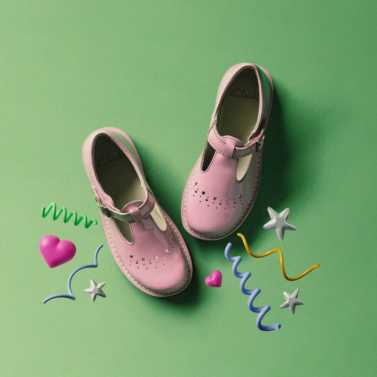 Joyful Skip Kid Pink Patent Clarks Kids