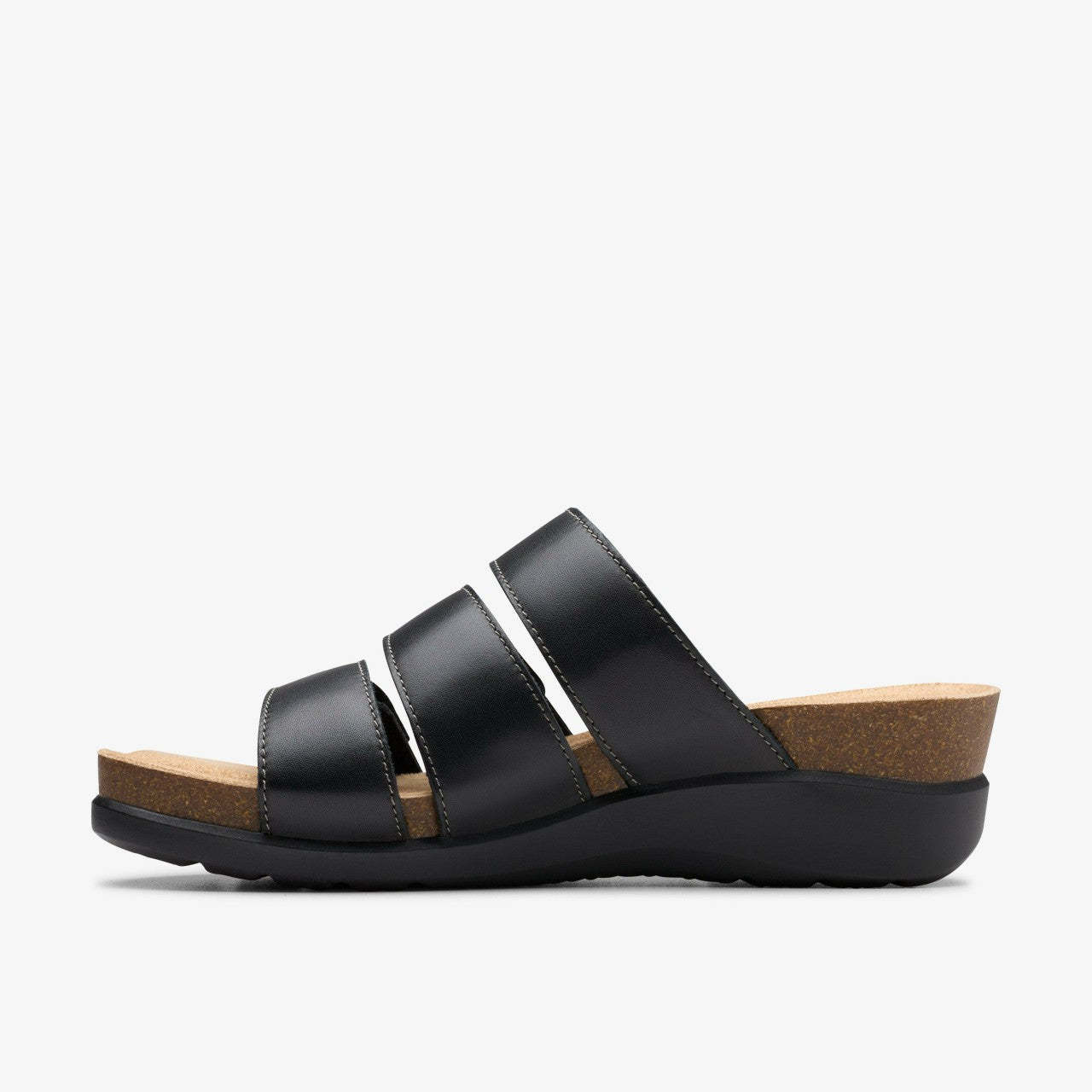 Calenne Lily Black Leather Clarks Women