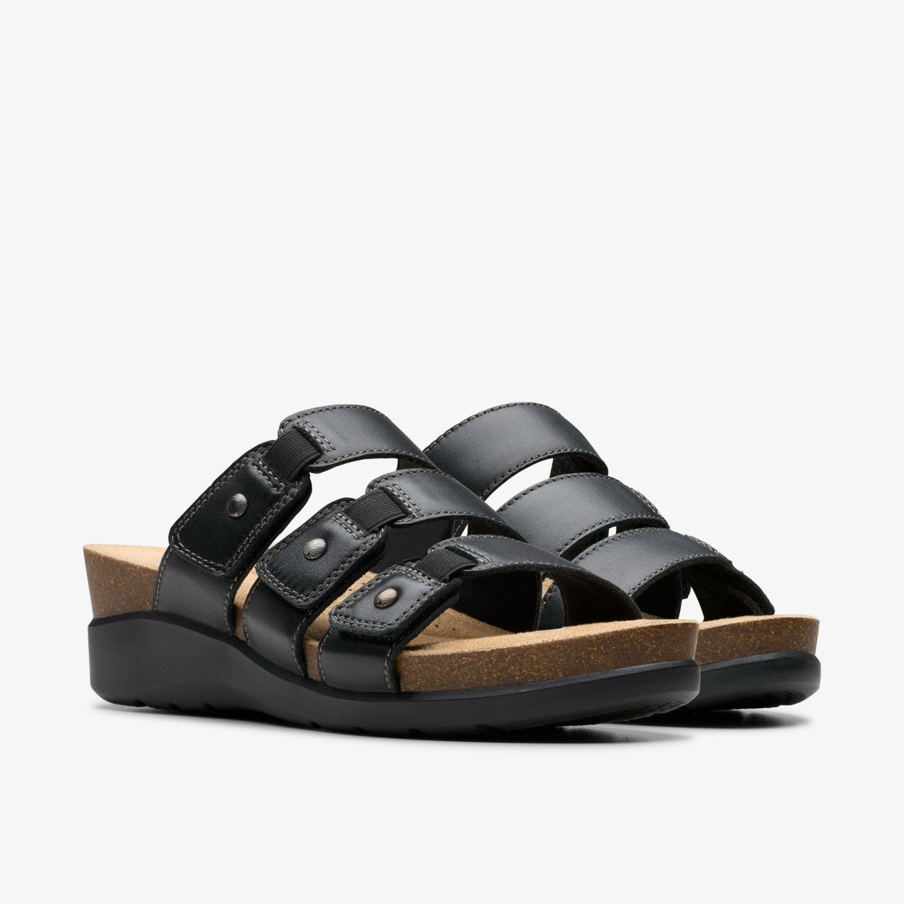 Calenne Lily Black Leather Clarks Women