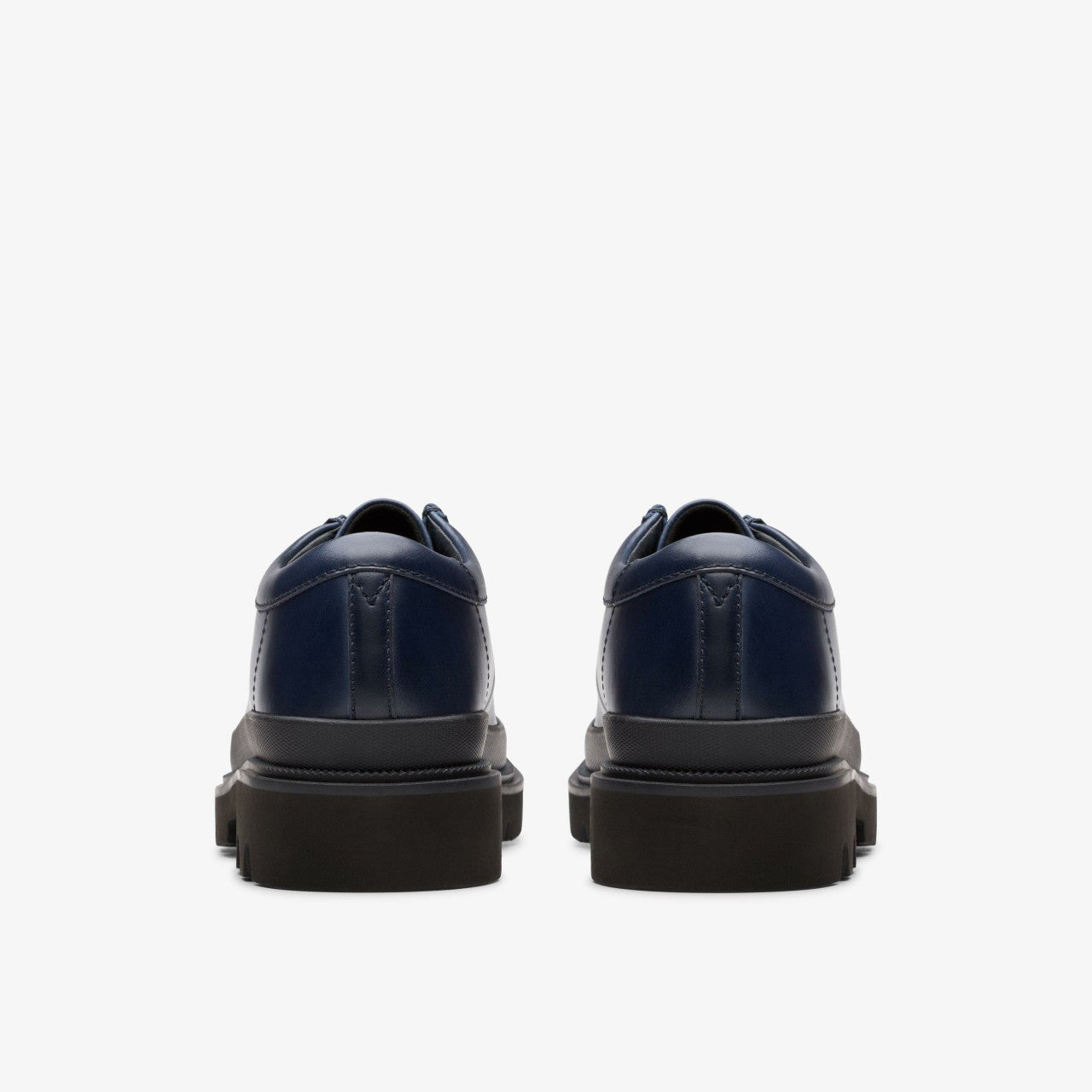 Badell Seam Navy Leather Clarks Men