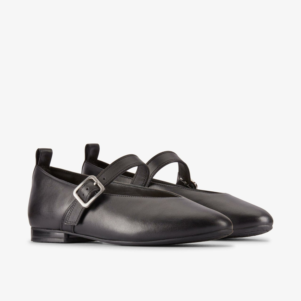 Fawna Bar Black Leather Clarks Women
