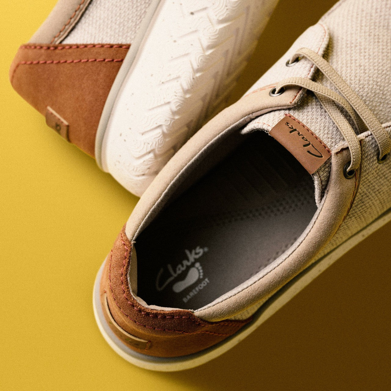 Relax Lite Lace Sand Textile Clarks Men
