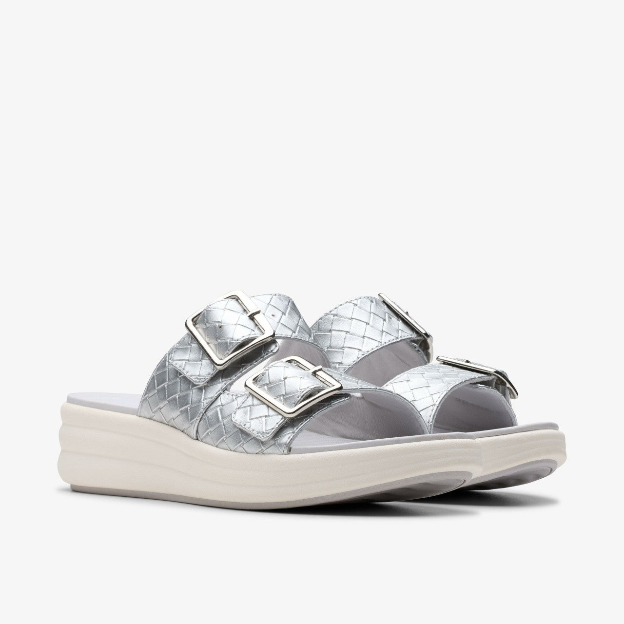 Drift Buckle Silver Metallic Clarks Women