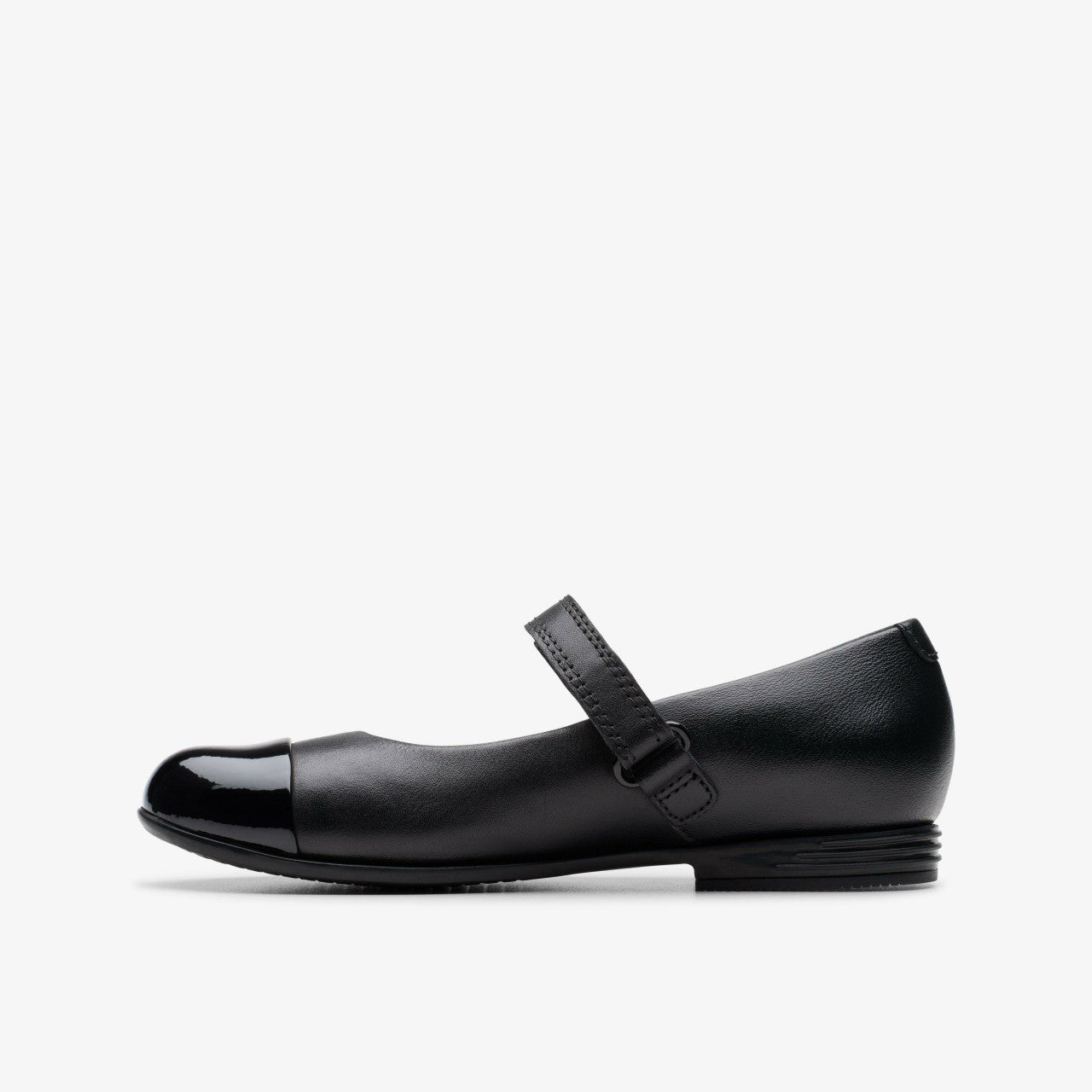 Finja Gem Kid Black Leather Clarks Kids