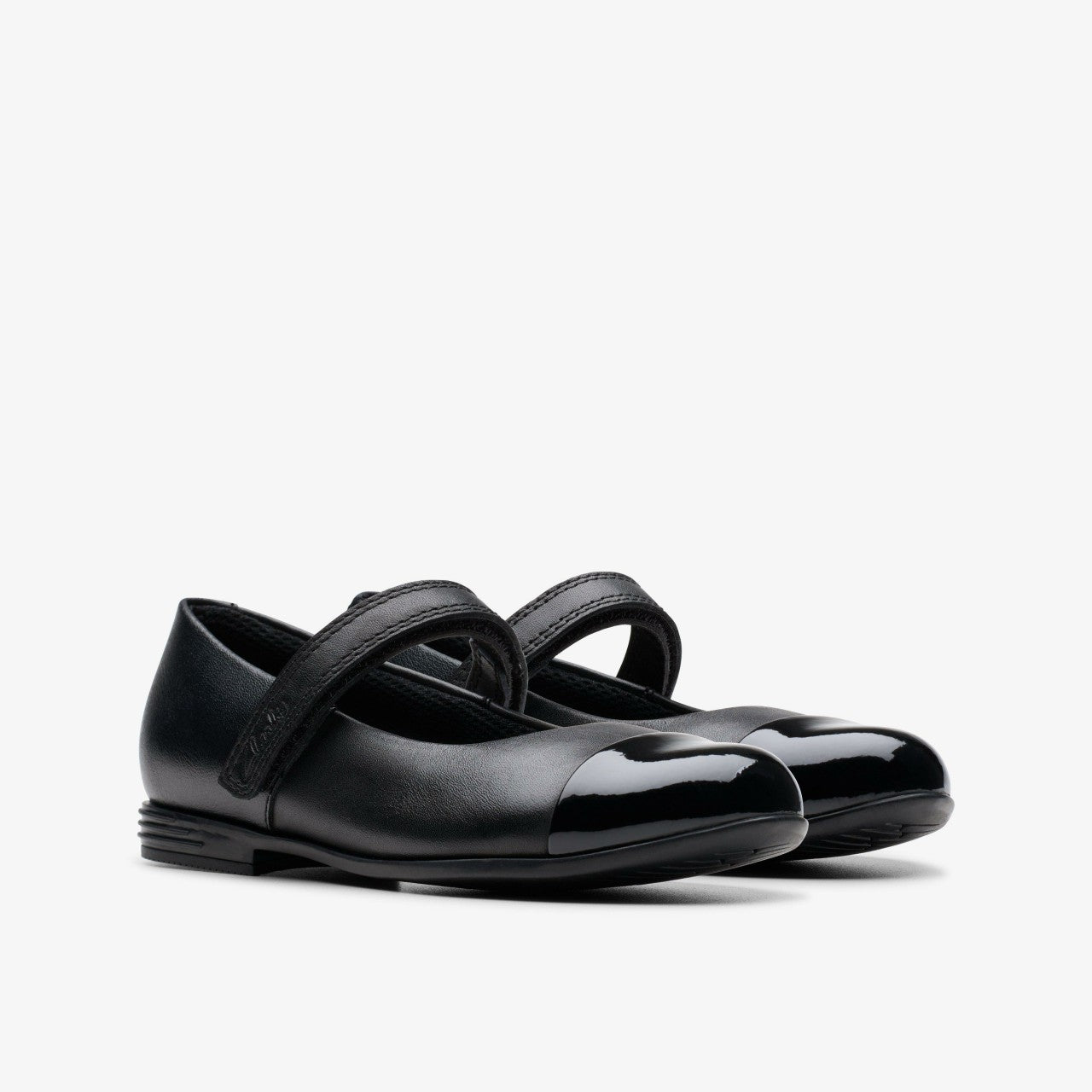 Finja Gem Kid Black Leather Clarks Kids