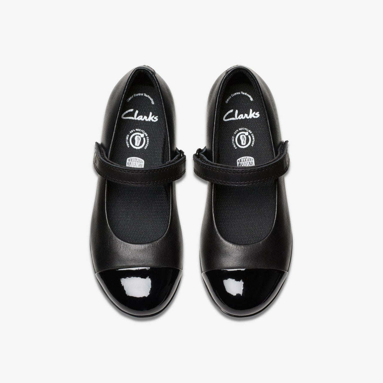 Finja Gem Kid Black Leather Clarks Kids