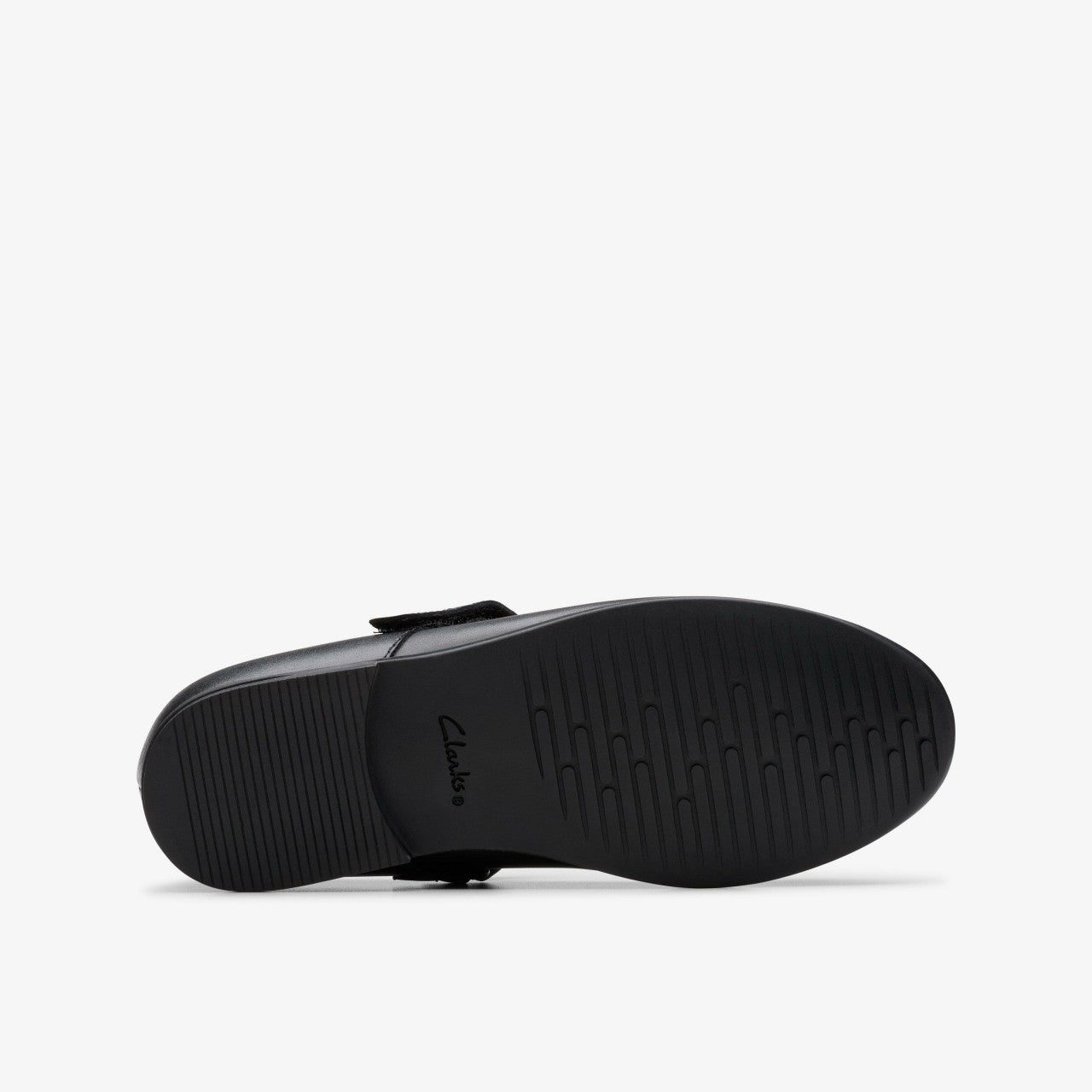 Finja Tap Older Black Leather Clarks Kids