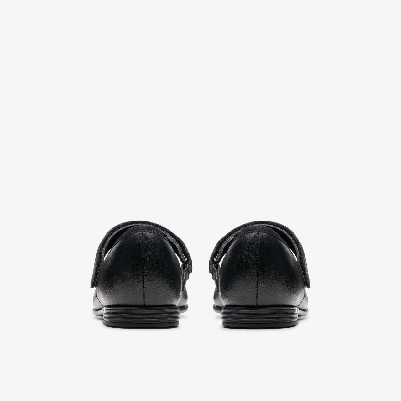 Finja Tap Older Black Leather Clarks Kids