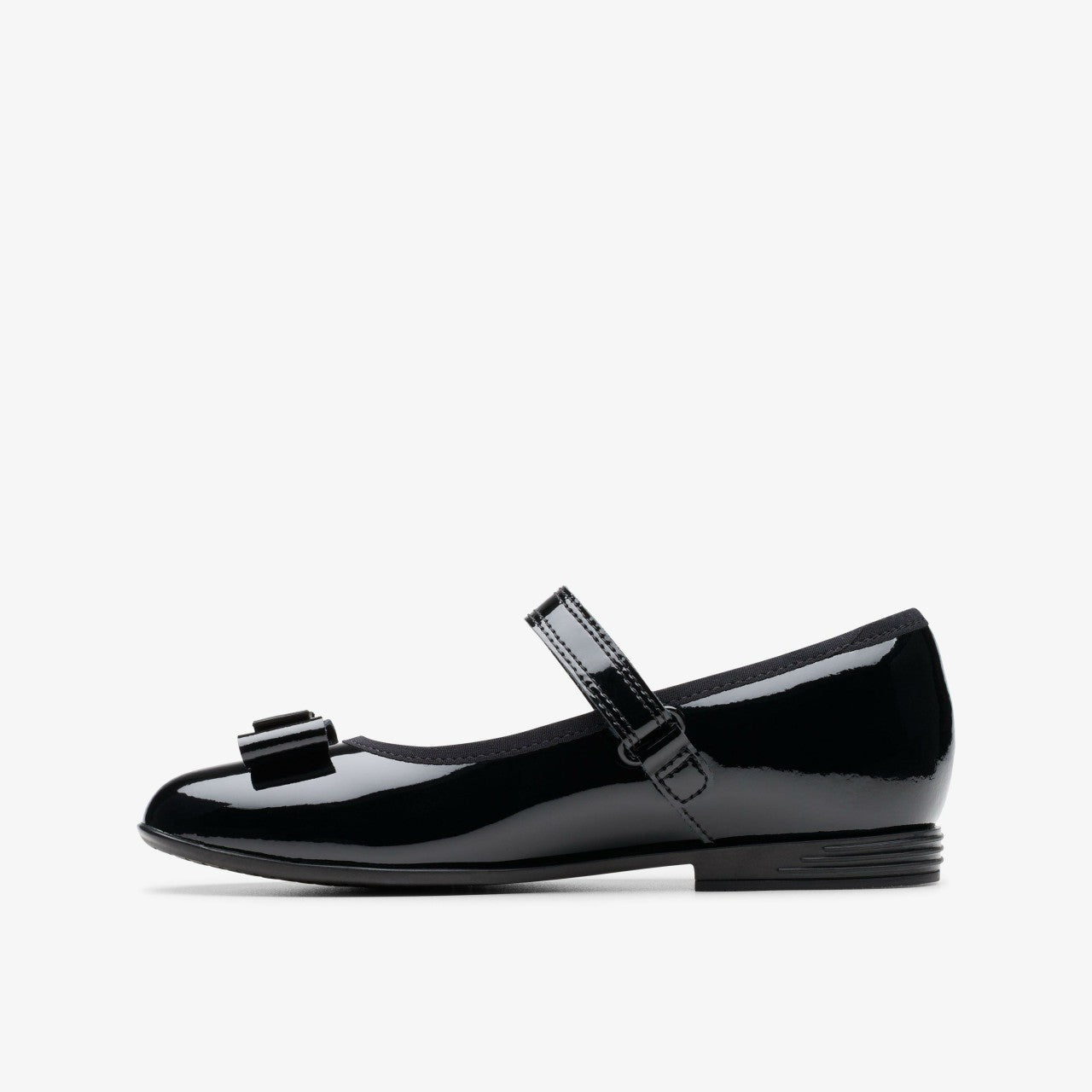 Finja Tap Older Black Patent Clarks Kids
