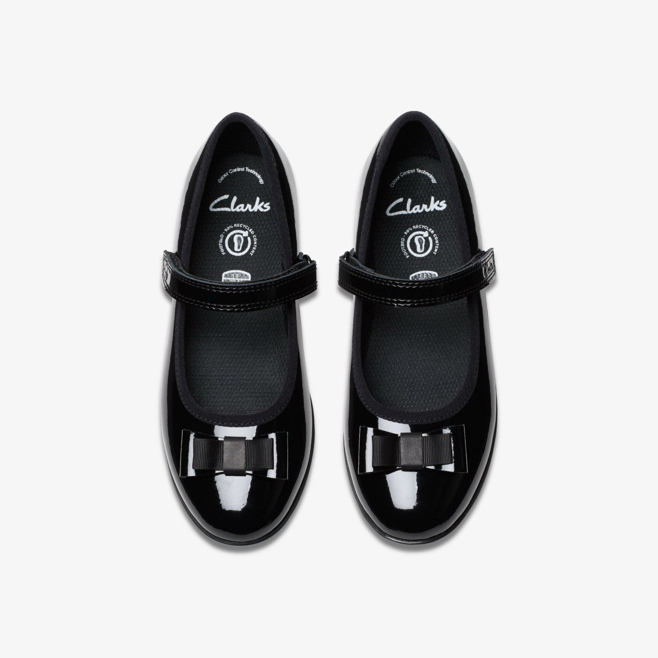 Finja Tap Older Black Patent Clarks Kids