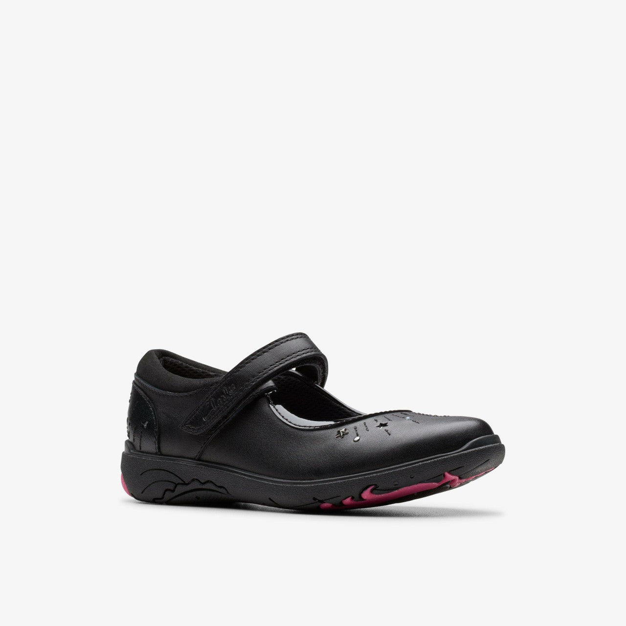 Relda Wish Kid Black Leather Clarks Kids