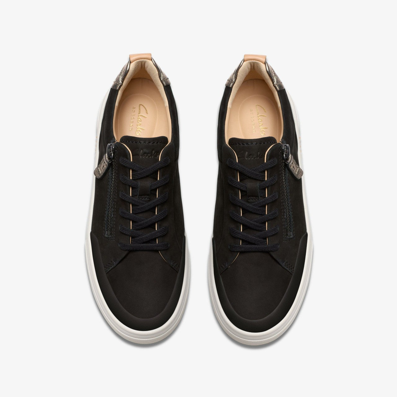 Hollyhock Zip Black Nubuck Clarks Women