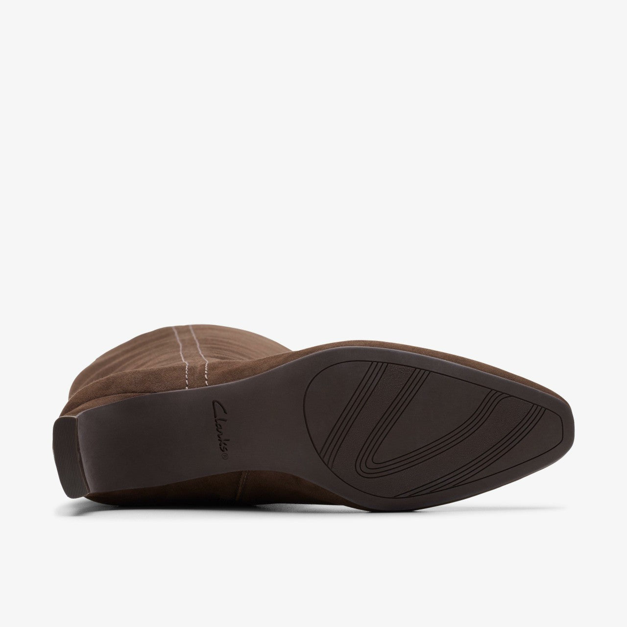 Edina Tall Dark Brown Suede Clarks Women