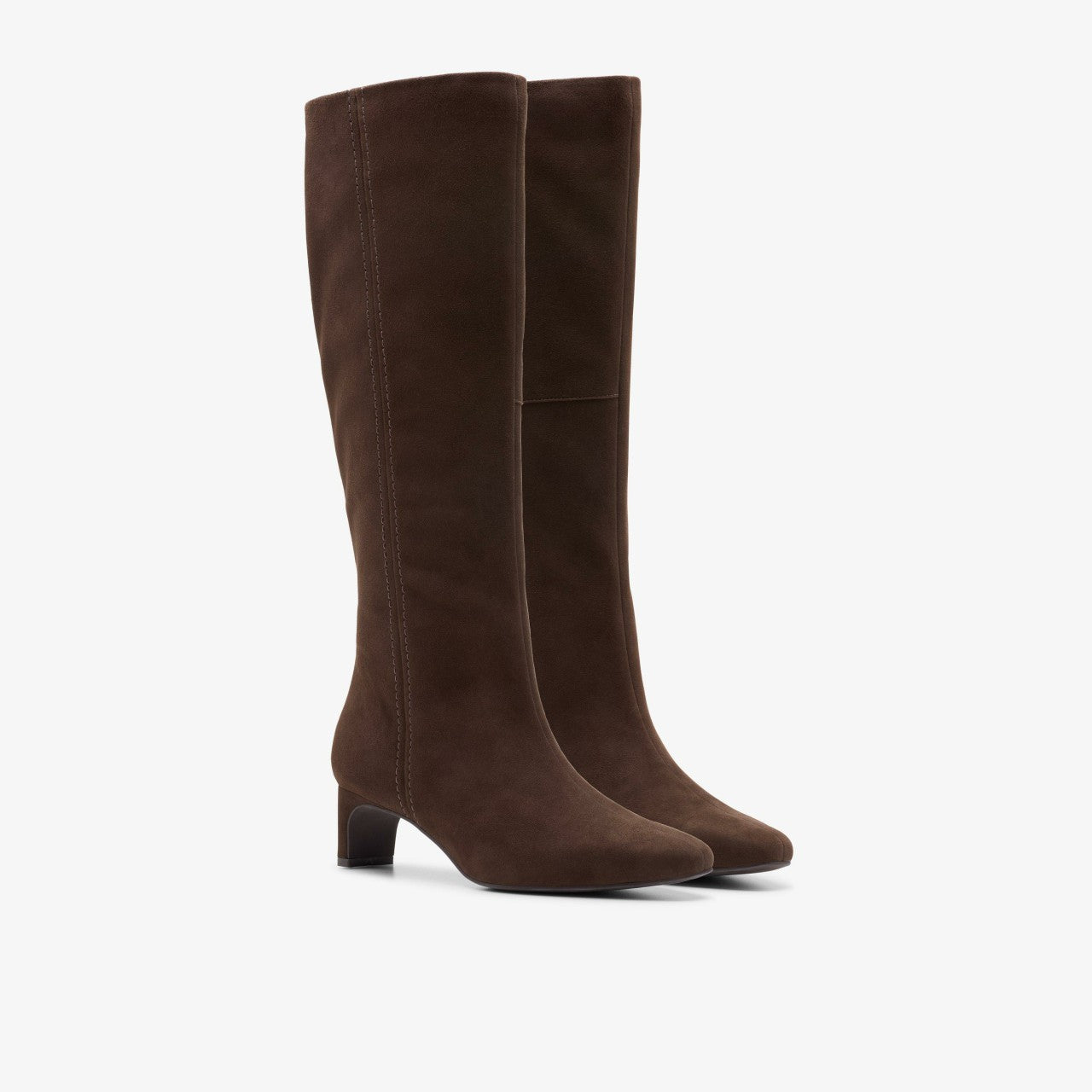 Edina Tall Dark Brown Suede Clarks Women