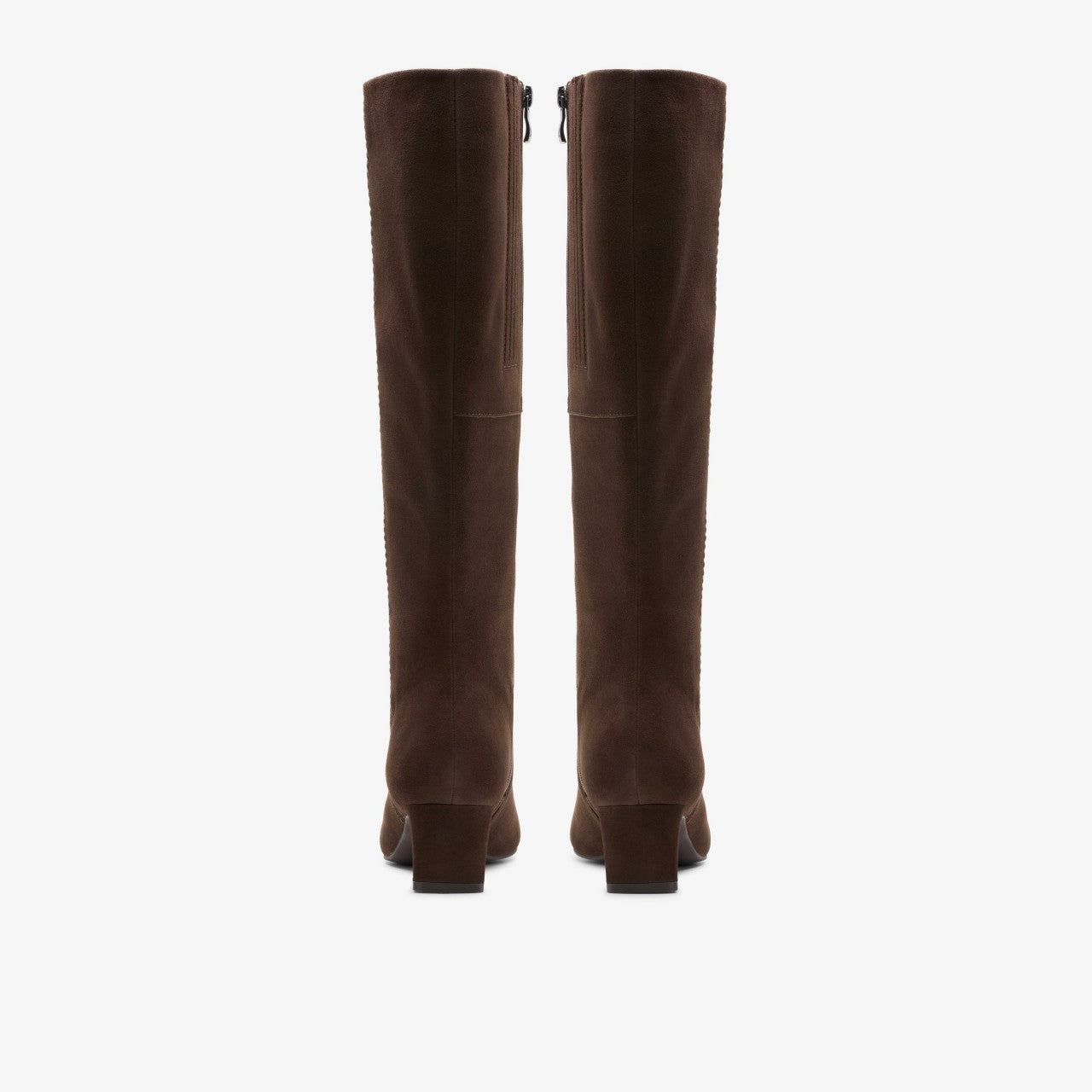 Edina Tall Dark Brown Suede Clarks Women