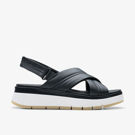 Tuscan Cross Black Leather Clarks Women