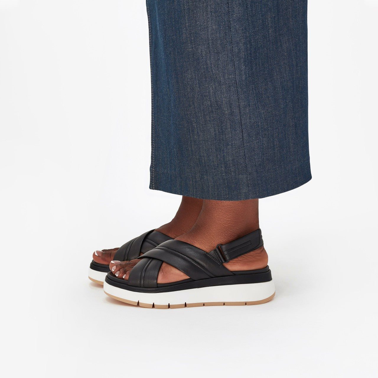 Tuscan Cross Black Leather Clarks Women