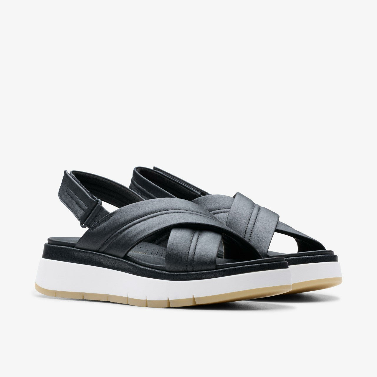 Tuscan Cross Black Leather Clarks Women