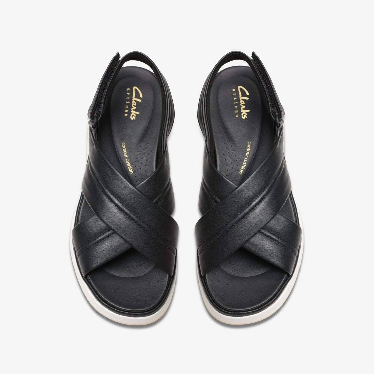 Tuscan Cross Black Leather Clarks Women