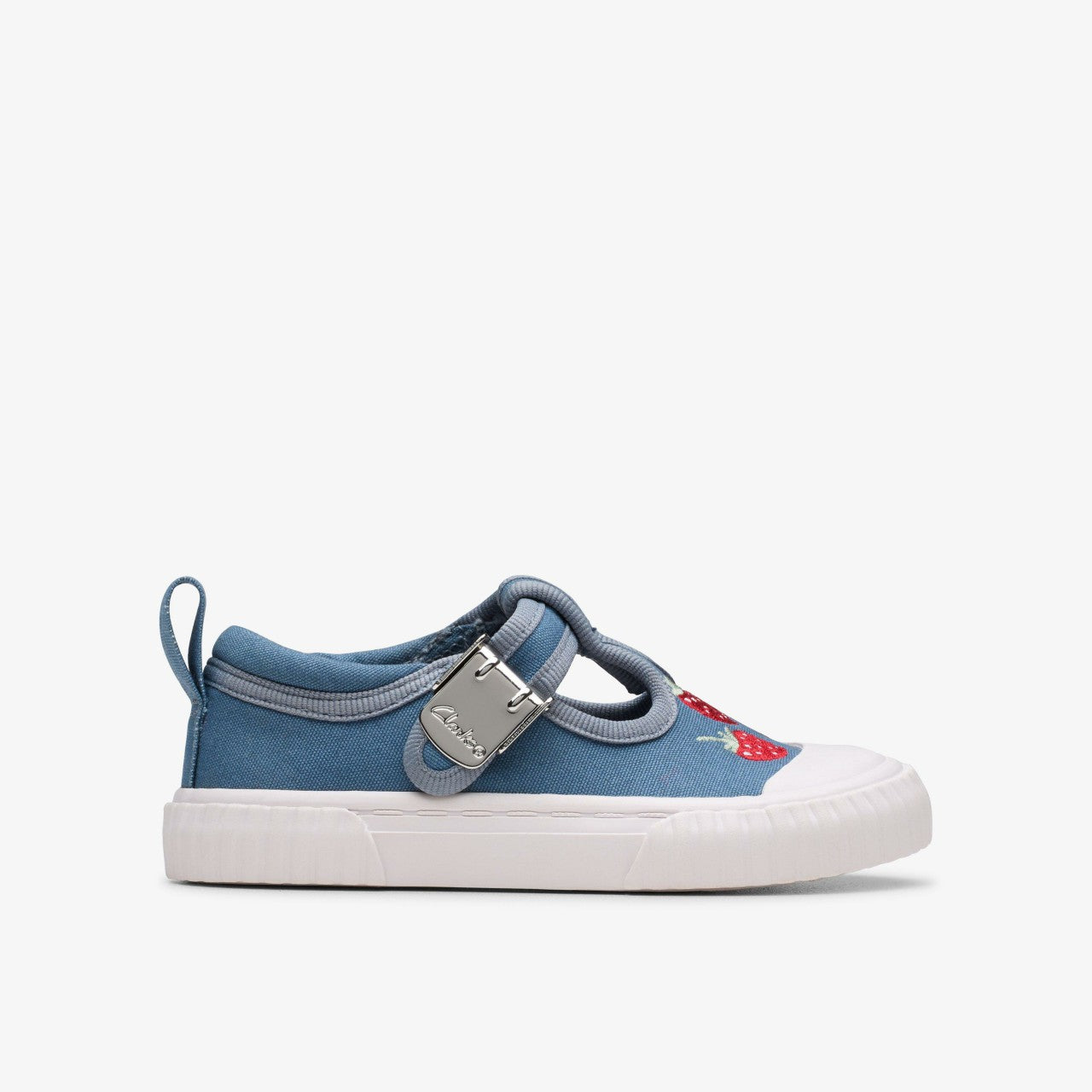 Foxing Berry Toddler Blue Canvas Clarks Kids|Babies