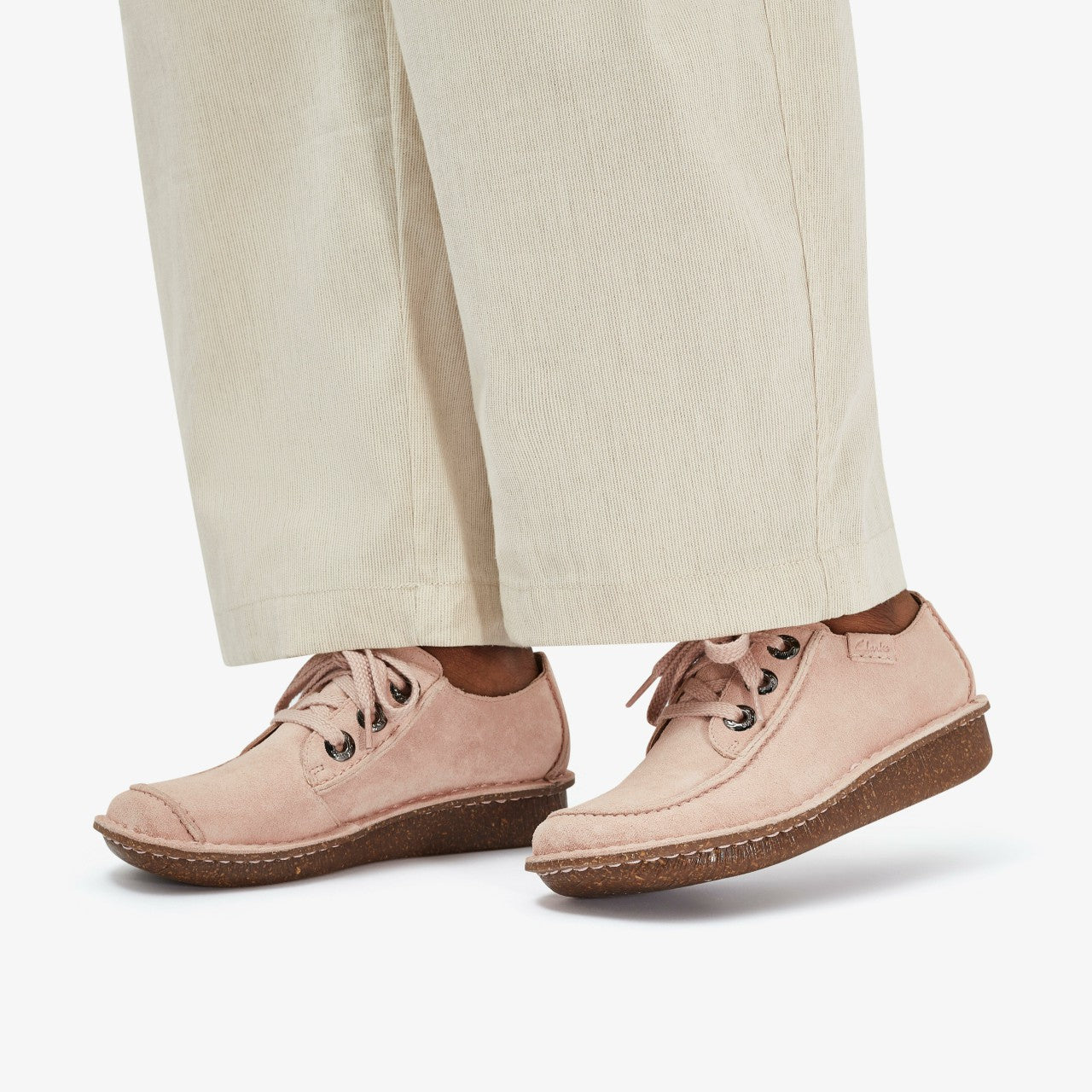 Funny Dream Light Pink Suede Clarks Women