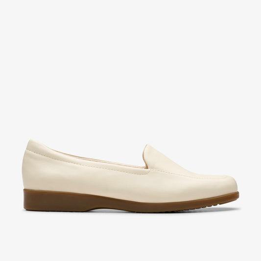 Georgia Cream Leather Clarks Women