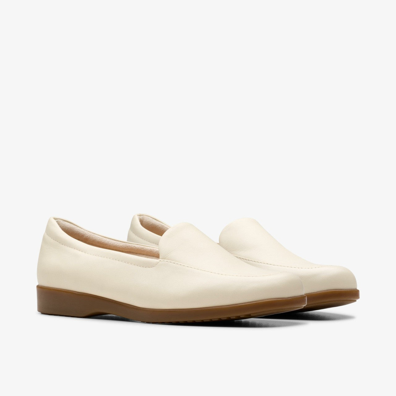 Georgia Cream Leather Clarks Women