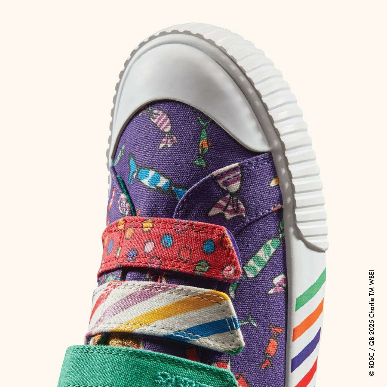 Roald Dahl Charlie & the Chocolate Factory Foxing Mix Kid Purple Canvas Clarks Kids