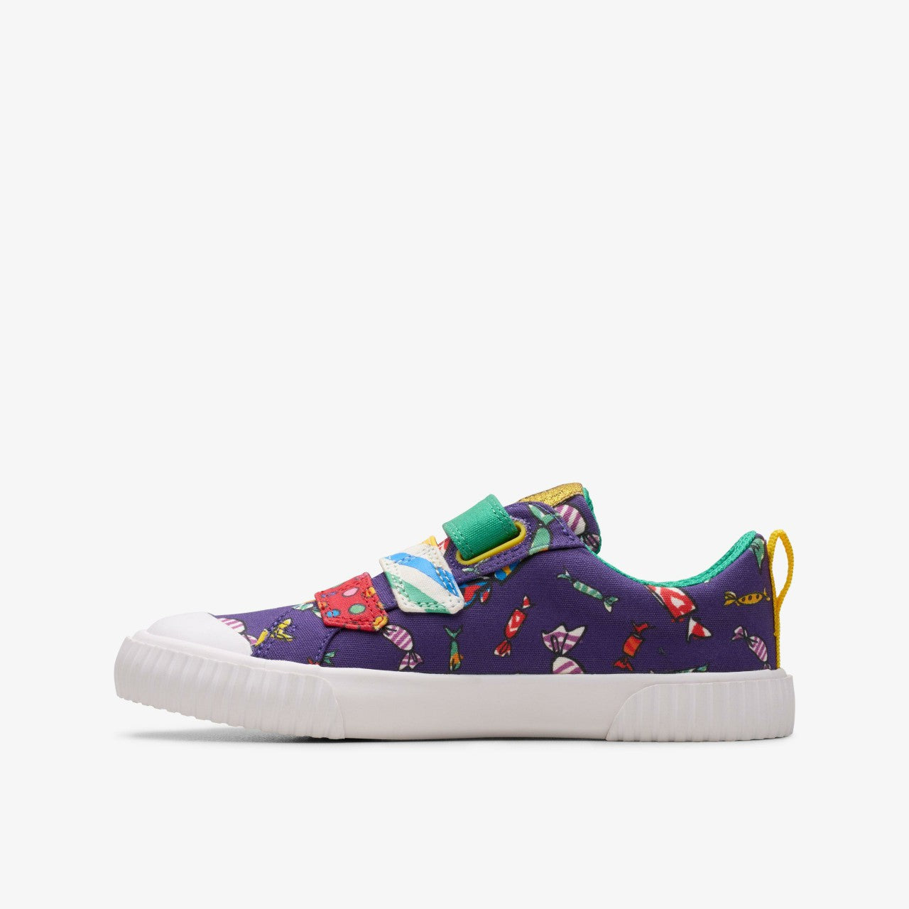 Roald Dahl Charlie & the Chocolate Factory Foxing Mix Kid Purple Canvas Clarks Kids