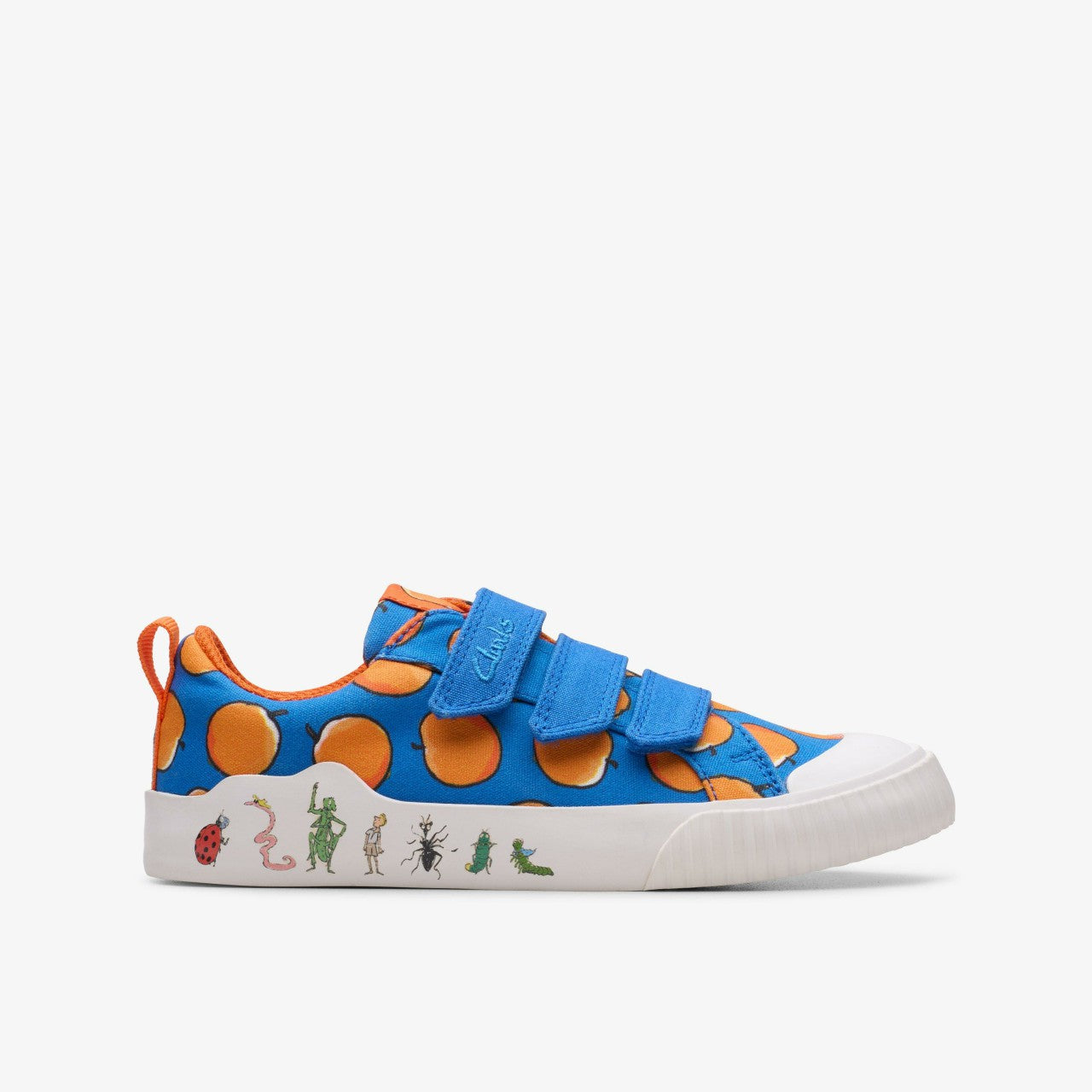 Roald Dahl James & the Giant Peach Foxing Air Kid Blue Canvas Clarks Kids