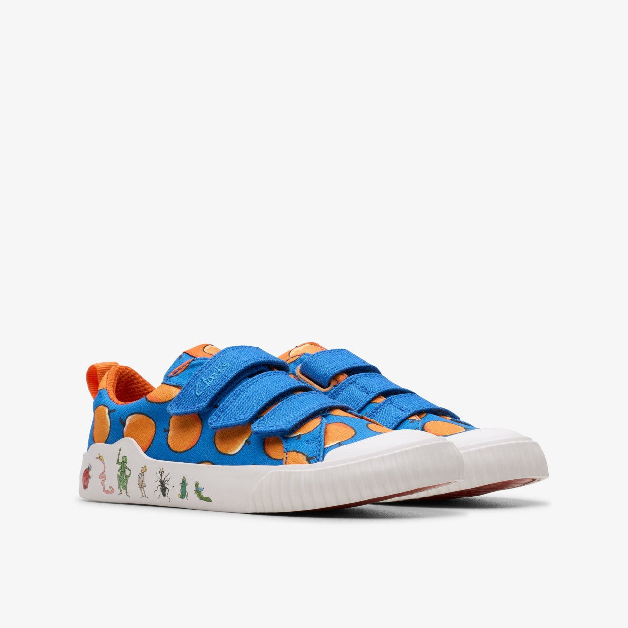Roald Dahl James & the Giant Peach Foxing Air Kid Blue Canvas Clarks Kids