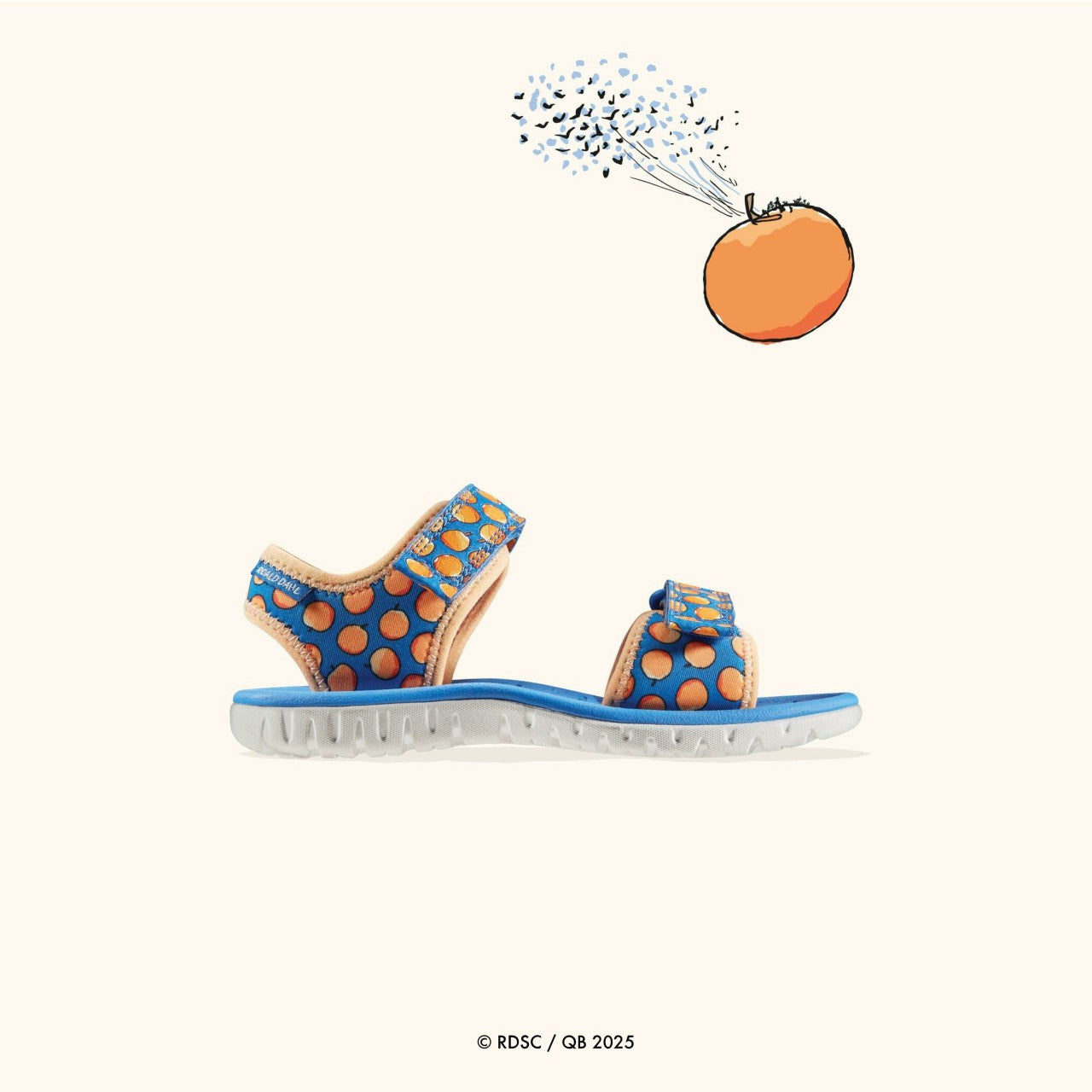 Roald Dahl James & the Giant Peach Surfing Air Kid Blue Clarks Kids