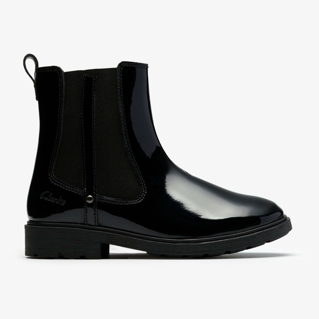 Astrol Orin Kid Black Patent Clarks Kids